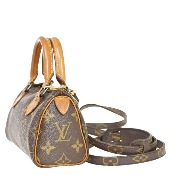LOUIS VUITTON Mini Speedy 2Way Hand Bag Monogram Leather Brown M41534 15FA250 - Picture 3 of 16